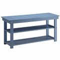 Oxford Collection Utility Mudroom Bench, Blue - 35 x 17 x 11.87 in. 203300BE